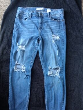 eunina Distressed Light Blue Skinny Jeans